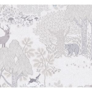 Vliestapete 'Lilly & Luis' Wald beige 0,53 x 10,05 m