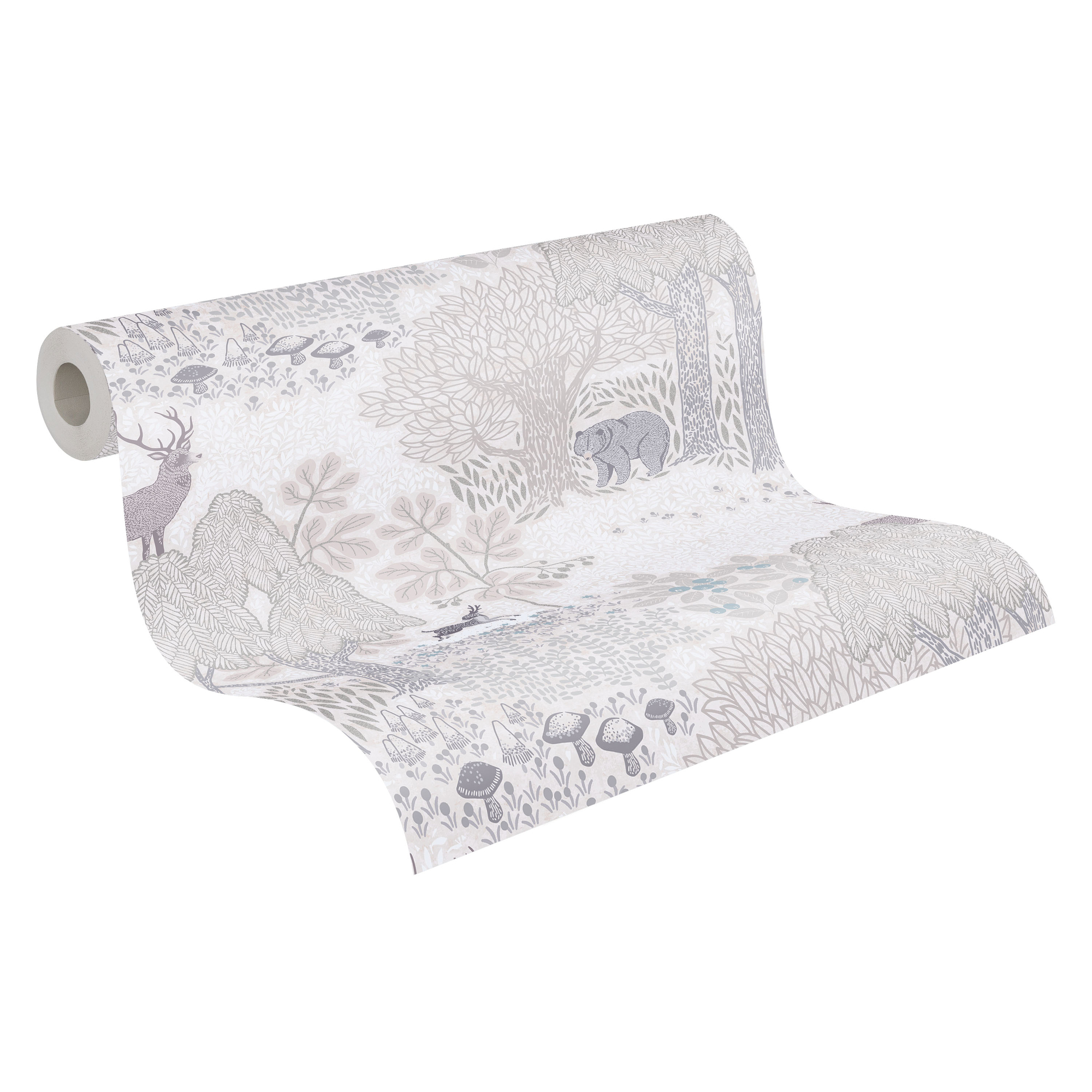 Vliestapete 'Lilly & Luis' Wald beige 0,53 x 10,05 m