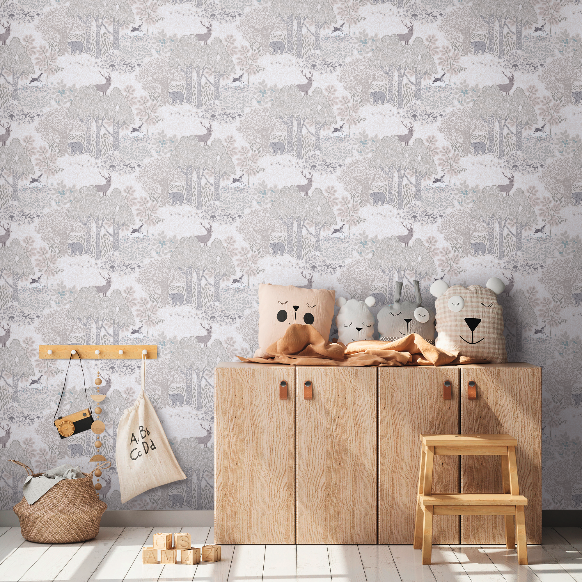 Vliestapete 'Lilly & Luis' Wald beige 0,53 x 10,05 m