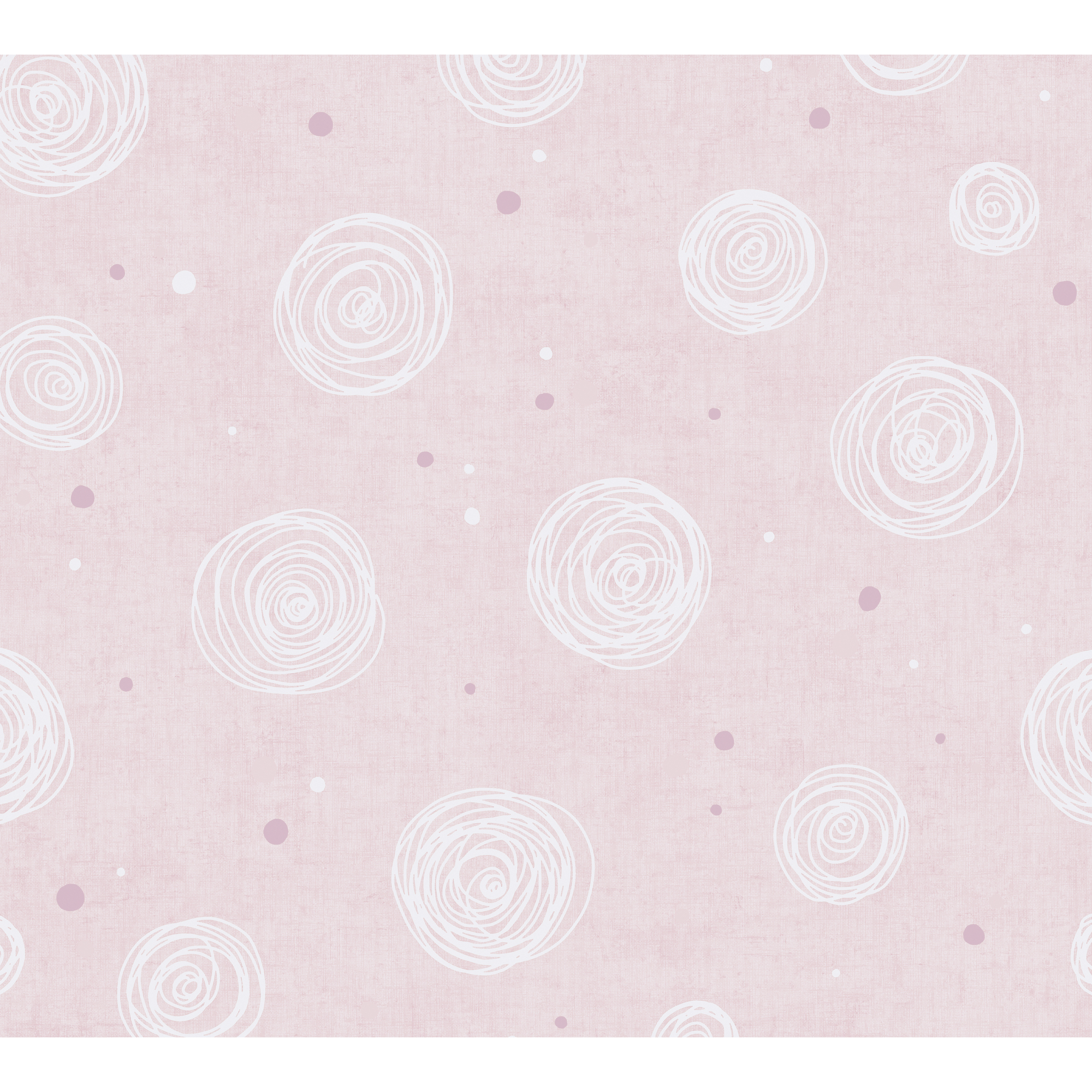 Vliestapete 'Lilly & Luis' Kreise rosa 0,53 x 10,05 m