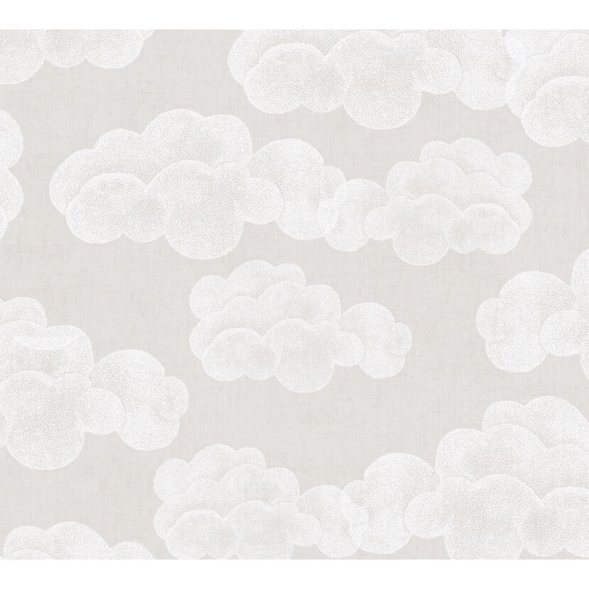 Vliestapete 'Lilly & Luis' Wolken beige 0,53 x 10,05 m