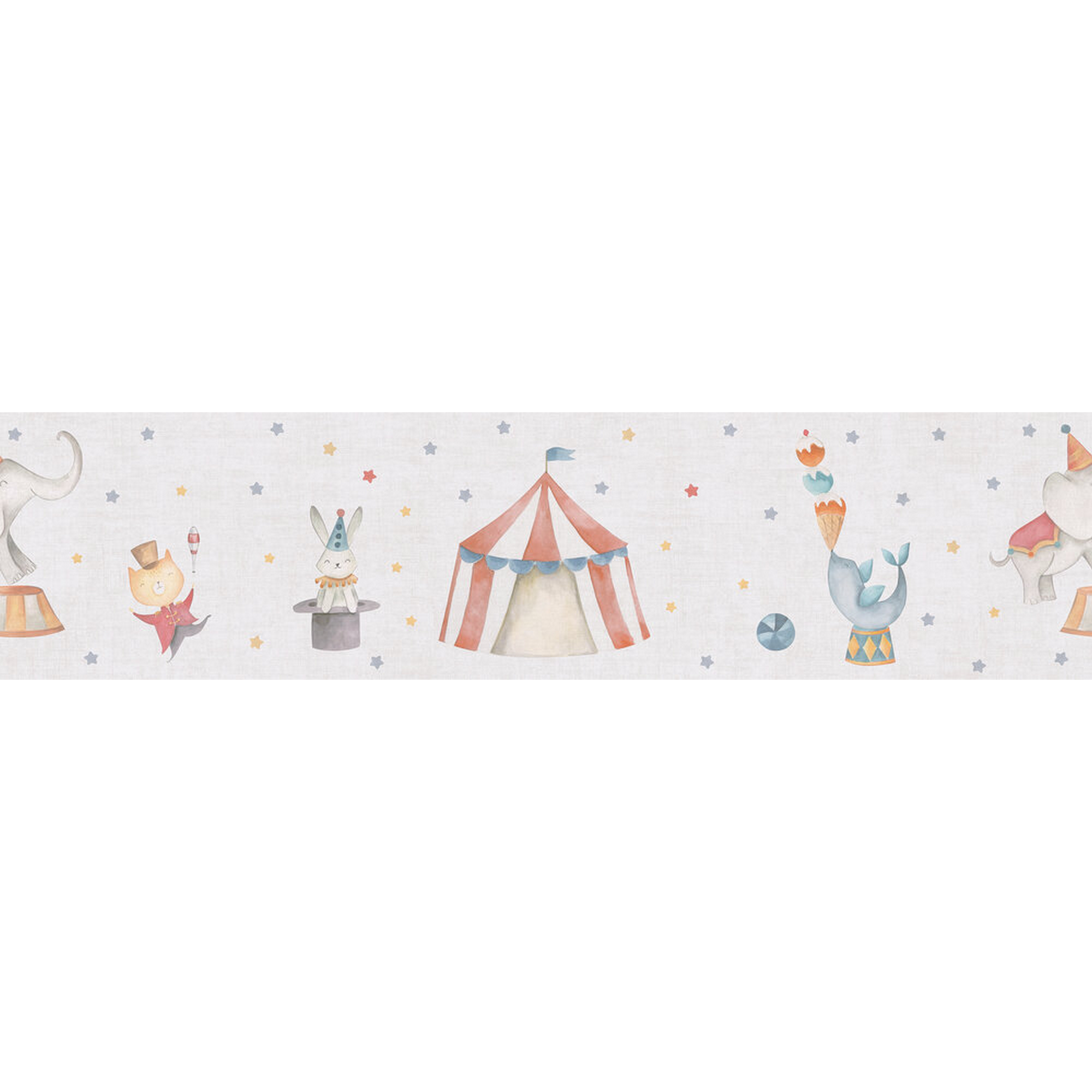 Bordüre 'Lilly & Luis' Zirkus bunt 0,13 x 5 m