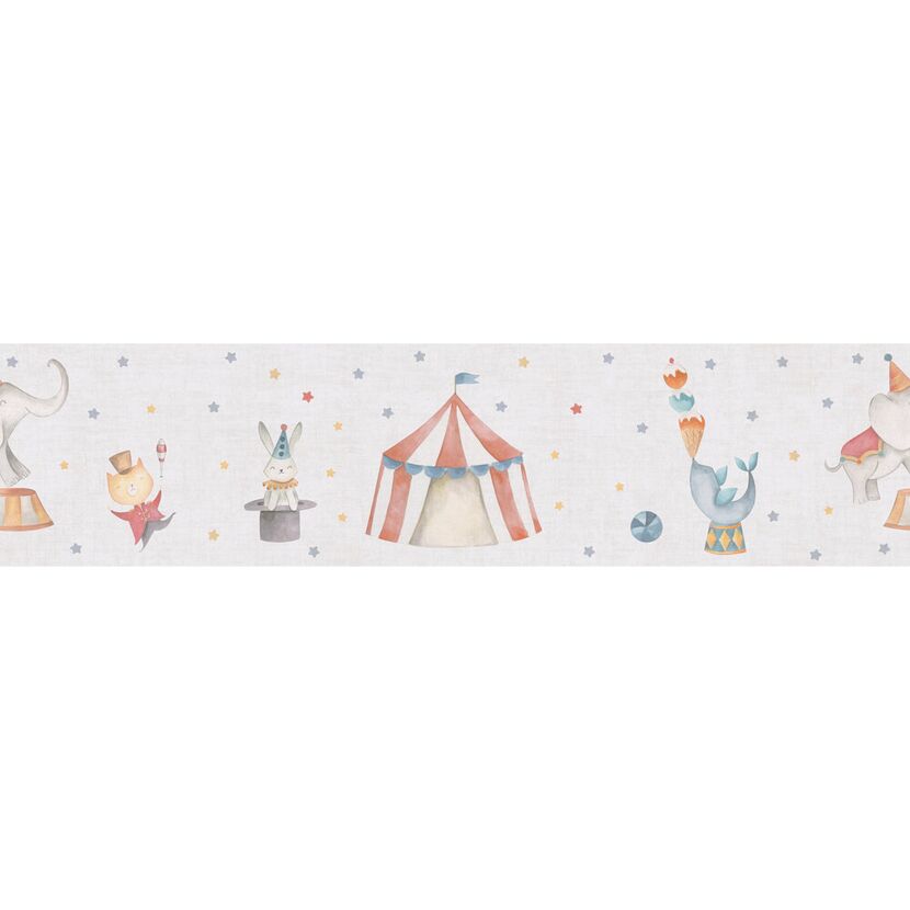 Bordüre 'Lilly & Luis' Zirkus bunt 0,13 x 5 m