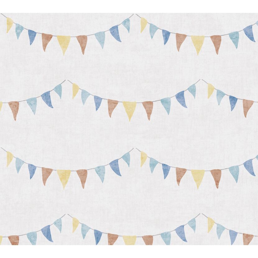 Vliestapete 'Lilly & Luis' Wimpel bunt 0,53 x 10,05 m