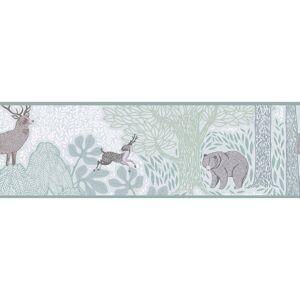 Bordüre 'Lilly & Luis' Wald grün 0,13 x 5 m