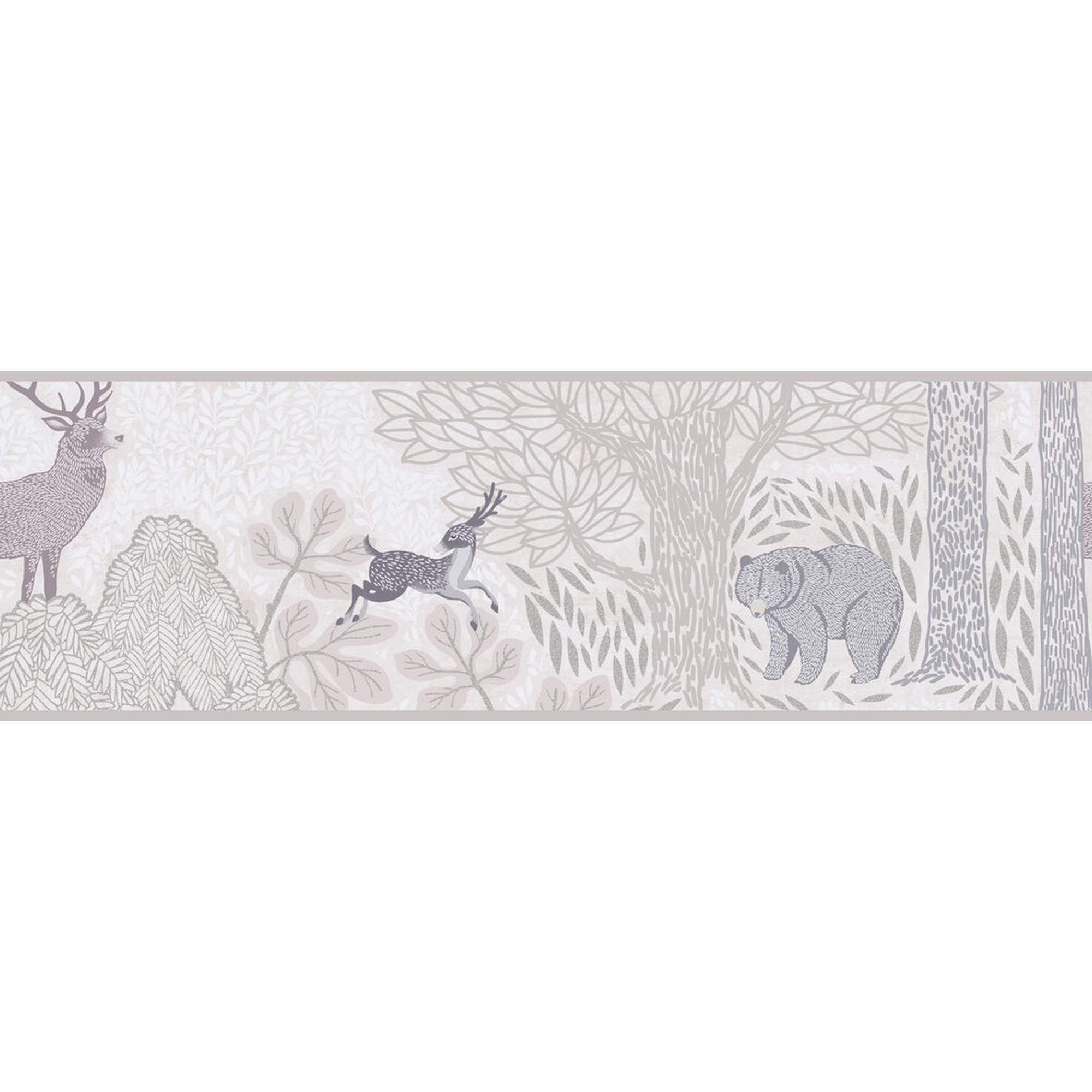 Bordüre 'Lilly & Luis' Wald beige 0,13 x 5 m