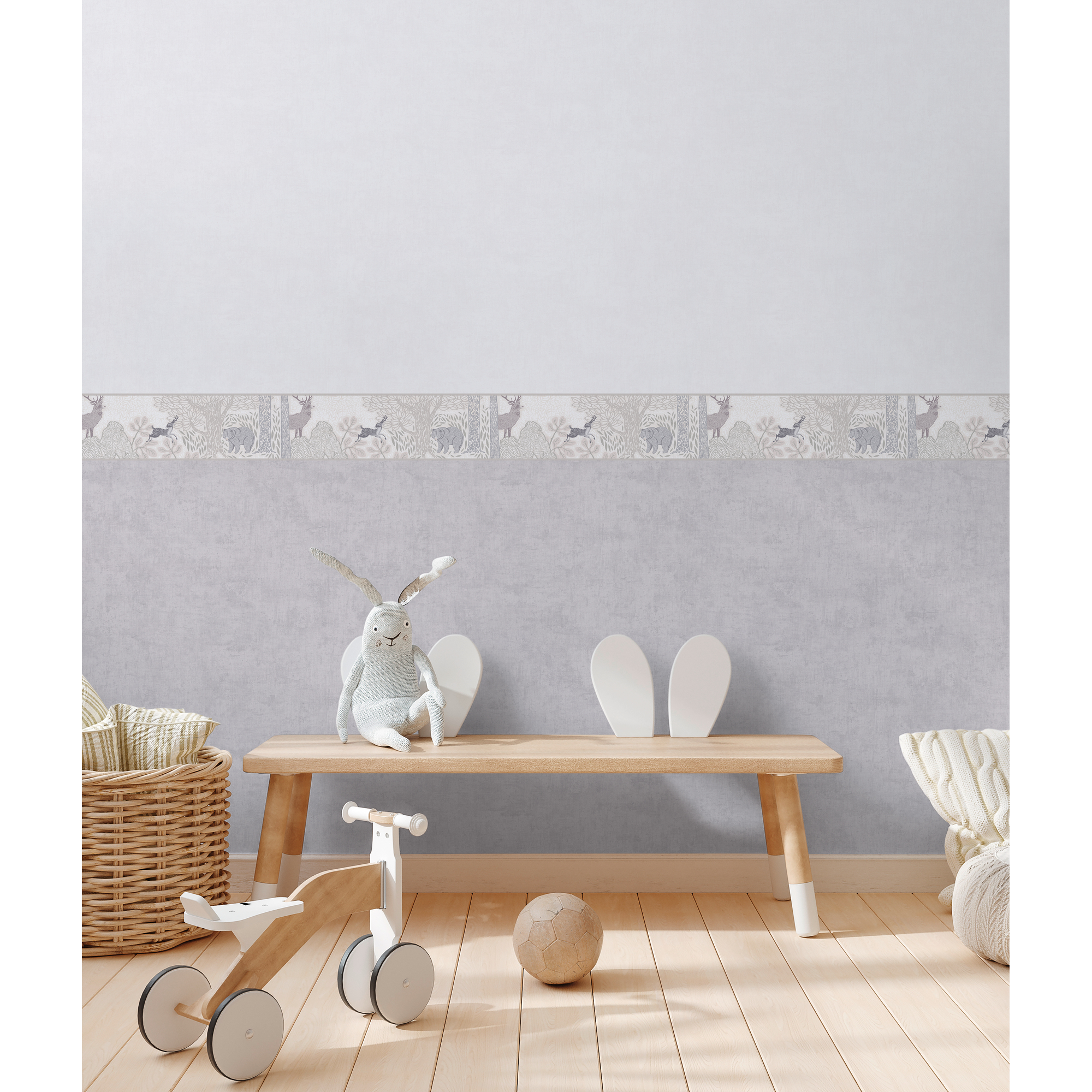 Bordüre 'Lilly & Luis' Wald beige 0,13 x 5 m