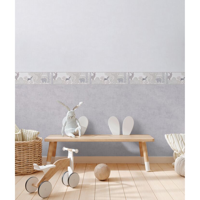 Bordüre 'Lilly & Luis' Wald beige 0,13 x 5 m