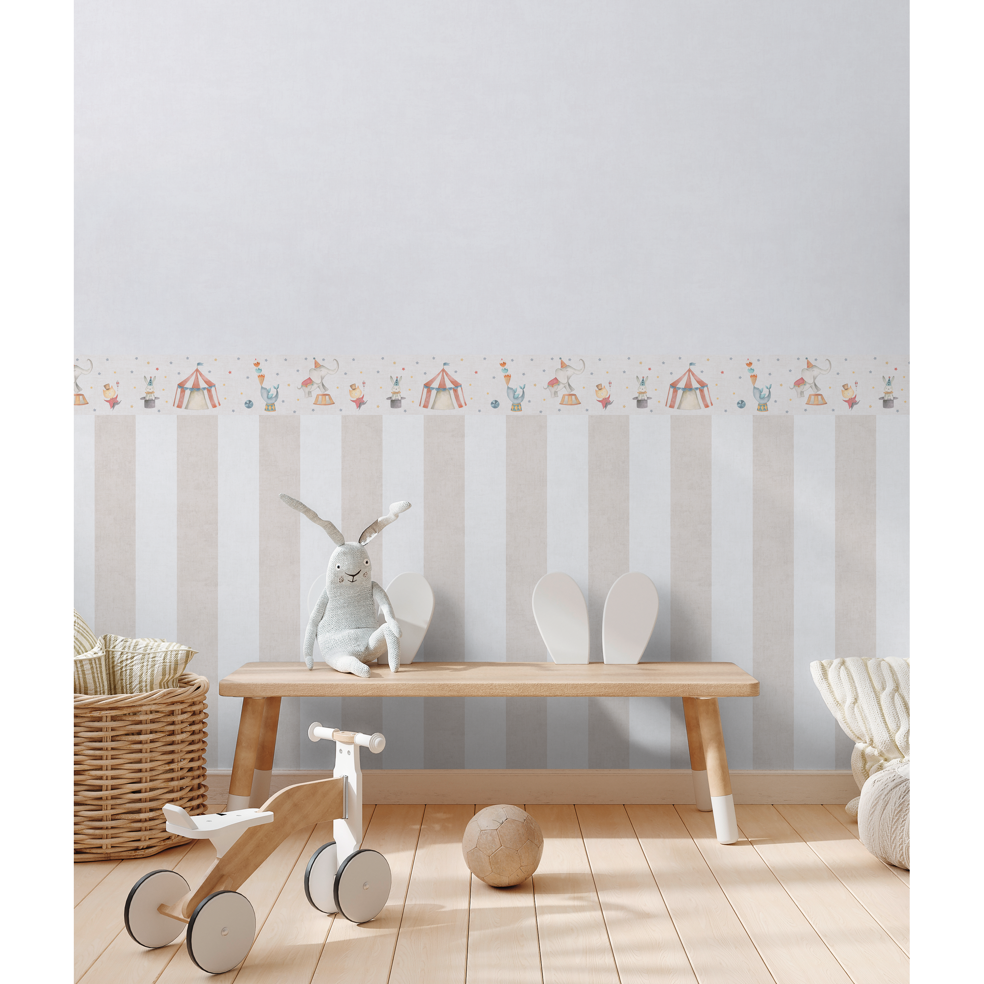 Vliestapete 'Lilly & Luis' Uni creme 0,53 x 10,05 m