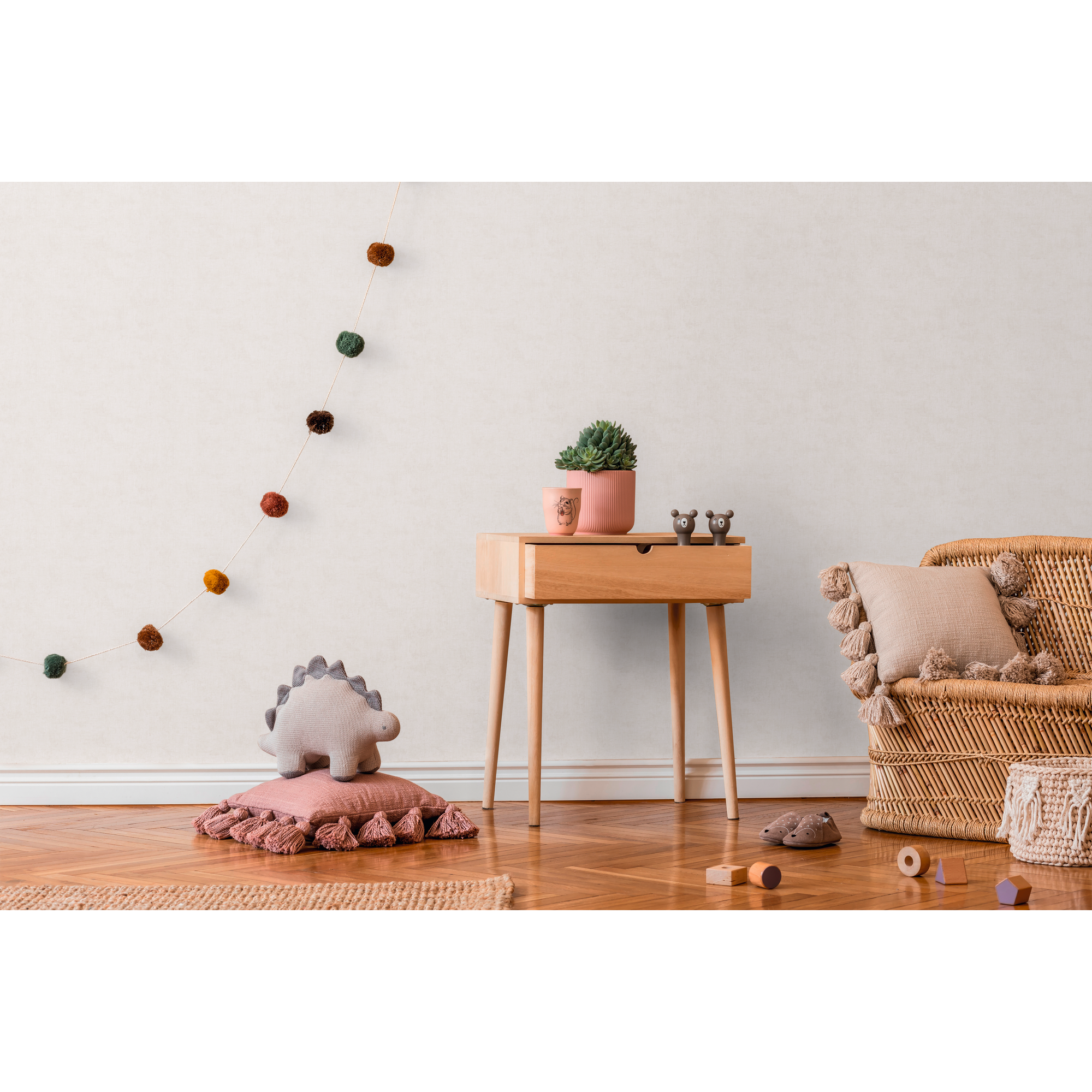 Vliestapete 'Lilly & Luis' Uni beige 0,53 x 10,05 m