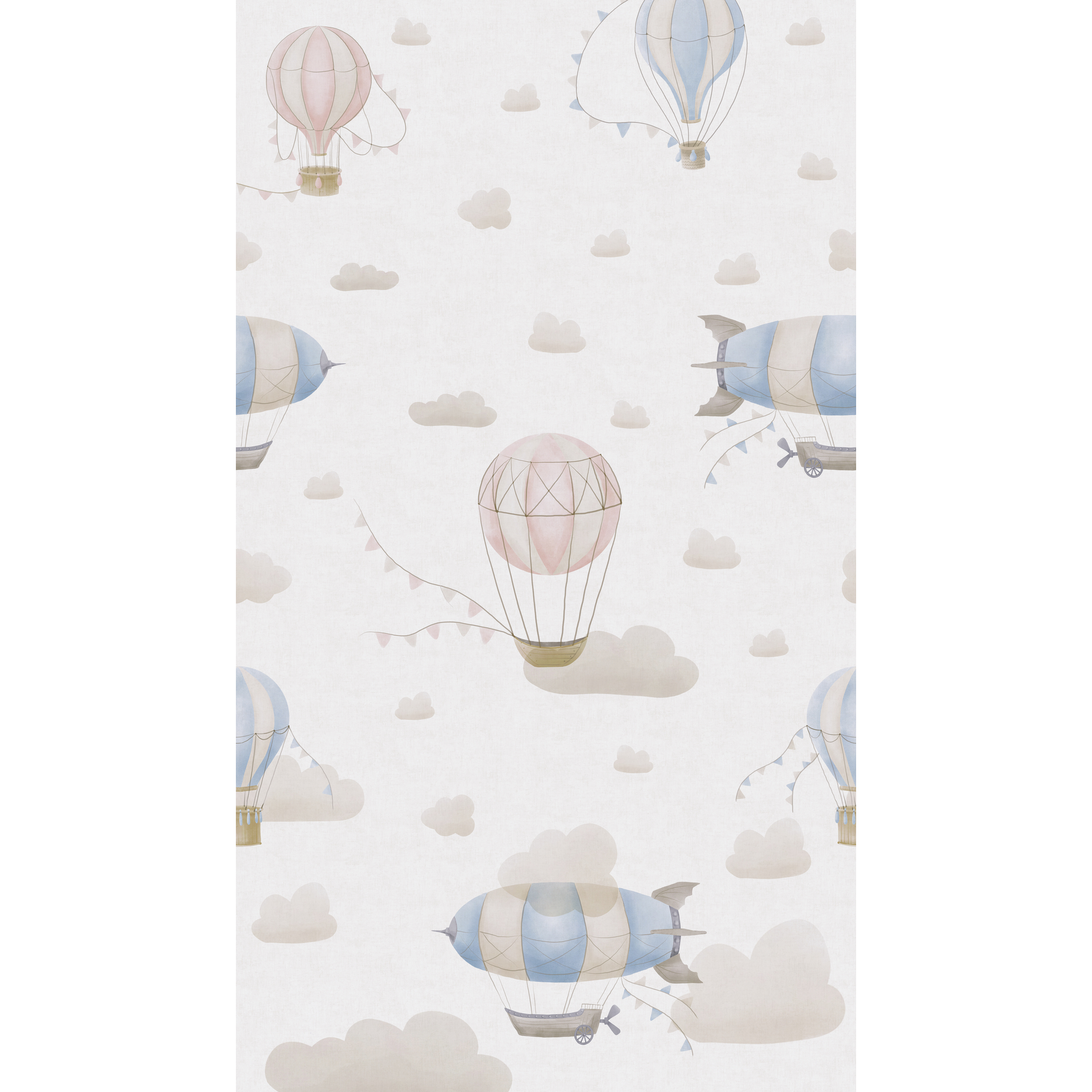 Vliestapete 'Lilly & Luis' Ballons beige 3-teilig 1,59 x 2,8 m