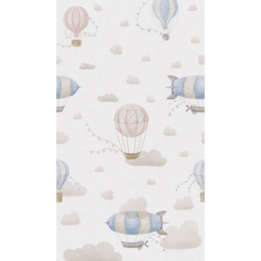 Vliestapete 'Lilly & Luis' Ballons beige 3-teilig 1,59 x 2,8 m