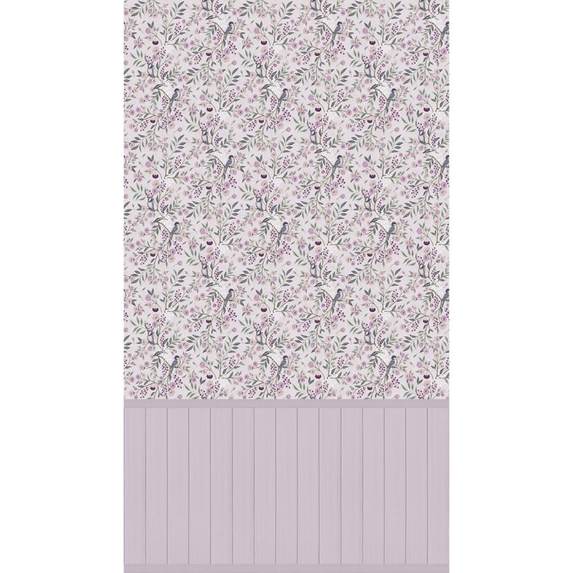 Vliestapete 'Lilly & Luis' Vögel rosa 3-teilig 1,59 x 2,8 m