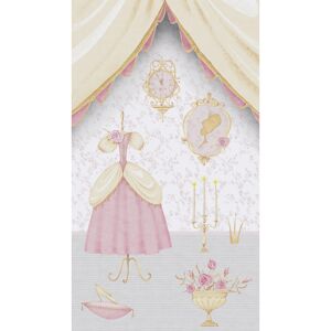 Vliestapete 'Lilly & Luis' Prinzessin rosa 3-teilig 1,59 x 2,8 m