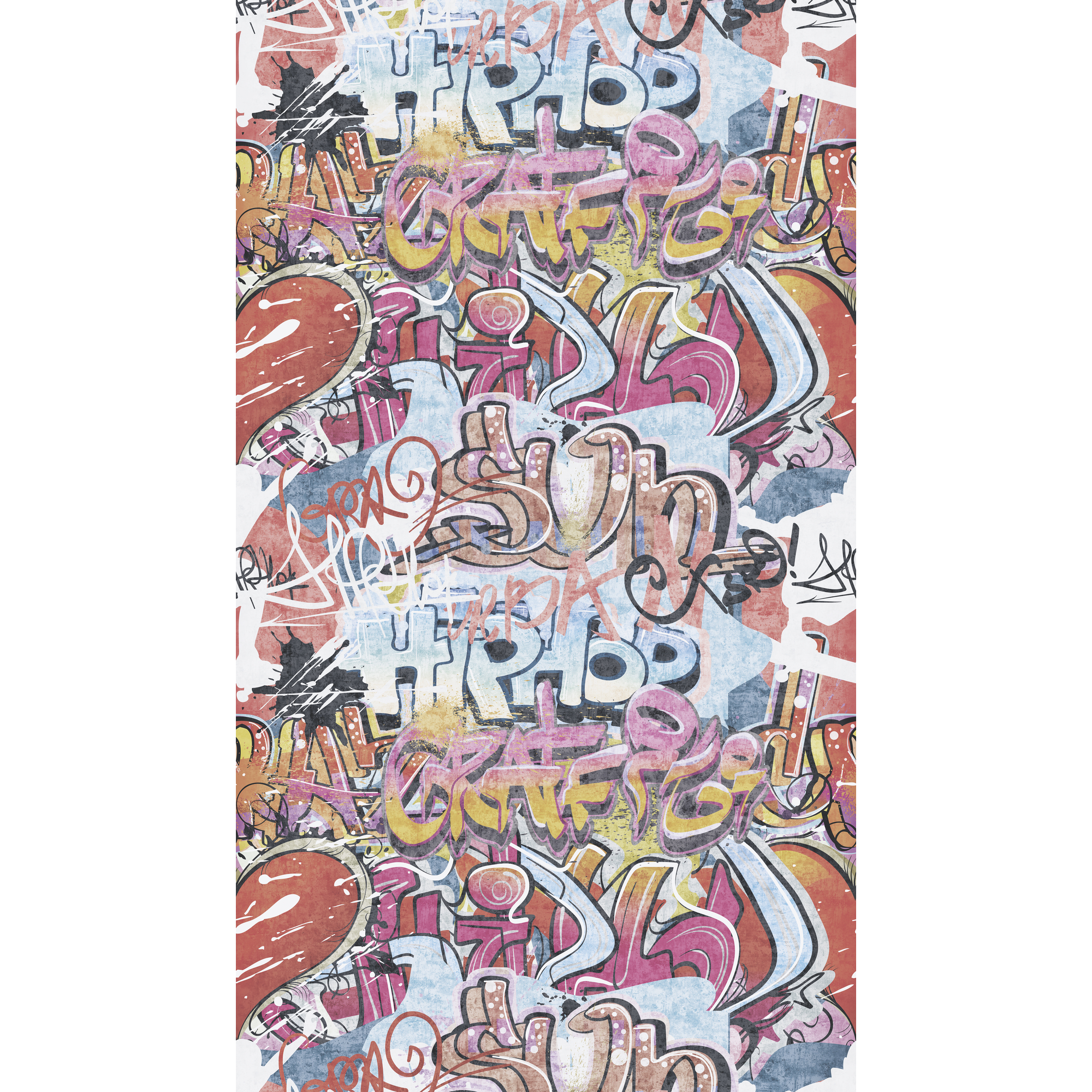 Vliestapete 'Lilly & Luis' Street Art bunt 3-teilig 1,59 x 2,8 m