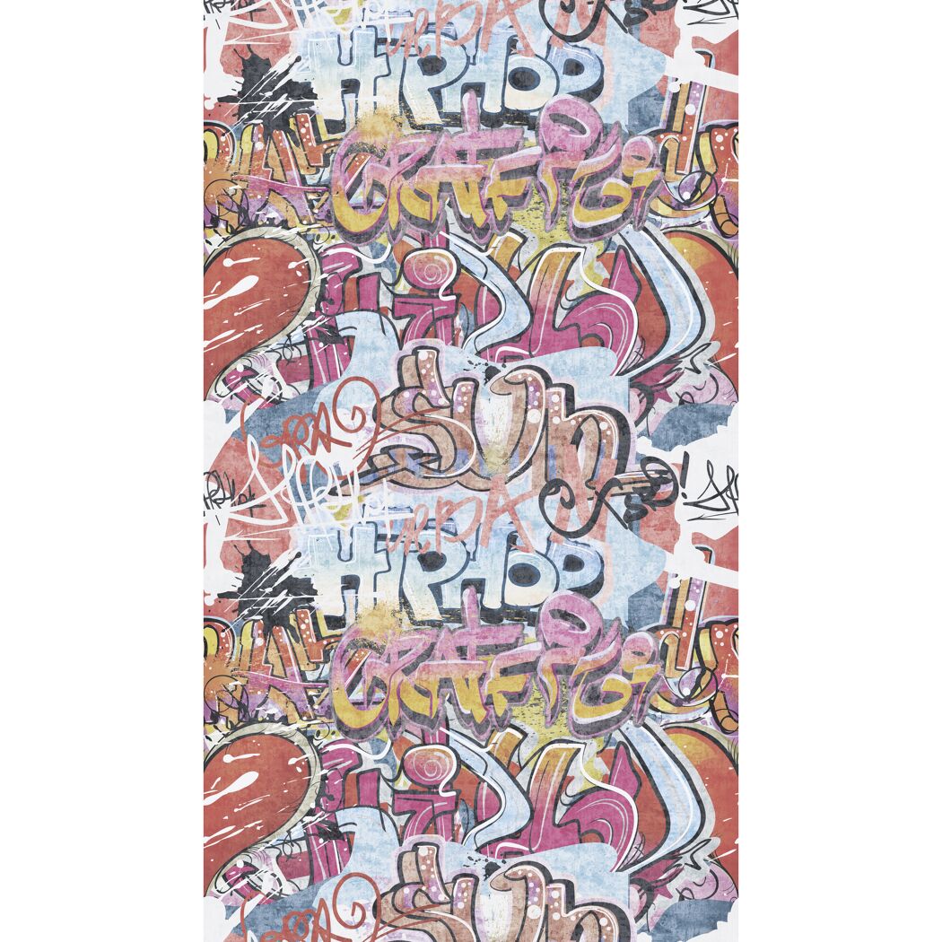 Vliestapete 'Lilly & Luis' Street Art bunt 3-teilig 1,59 x 2,8 m