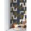 Vliestapete 'Lilly & Luis' Bausteine blau 3-teilig 1,59 x 2,8 m