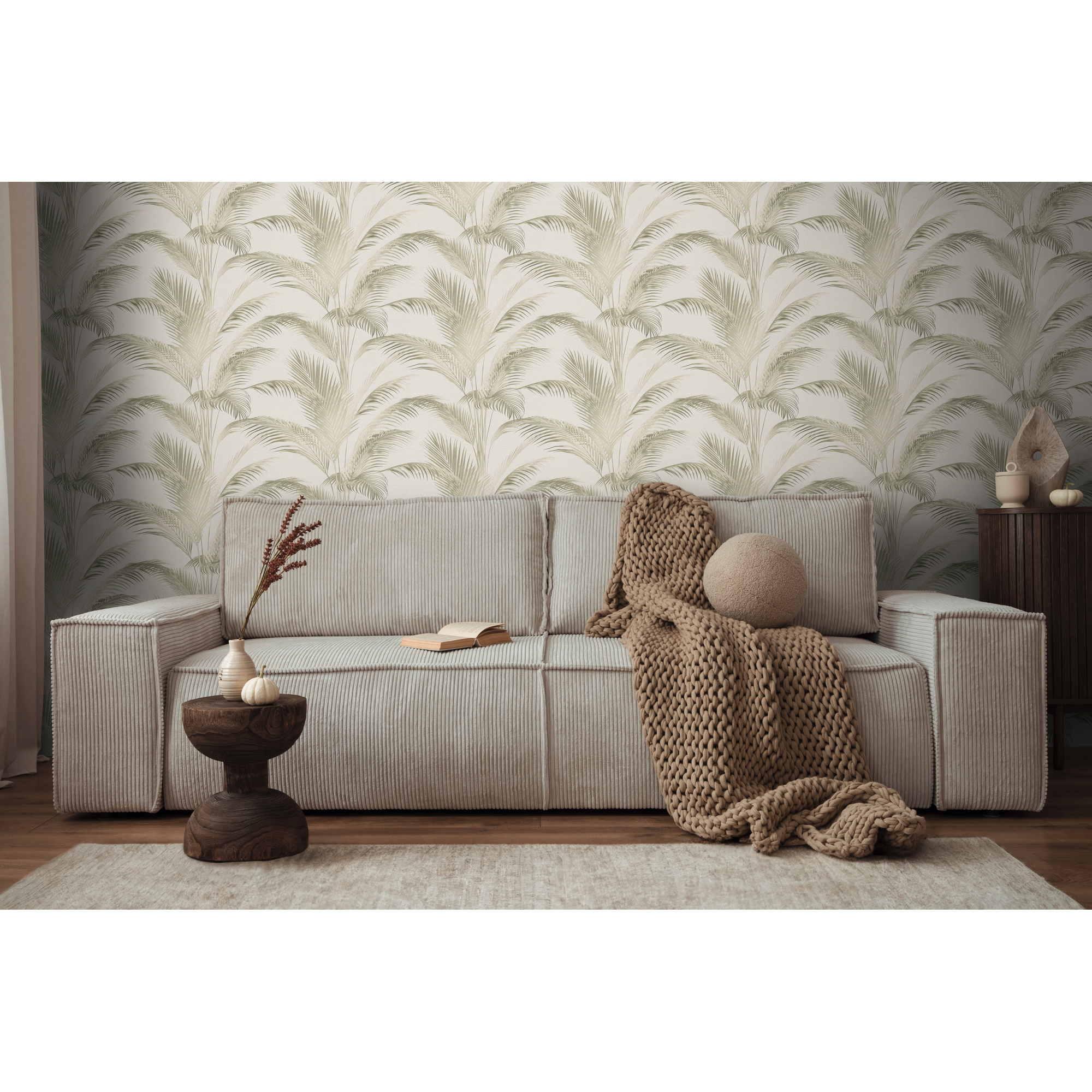 Vliestapete 'Michalsky 6' Palme grün 0,53 x 10,05 m