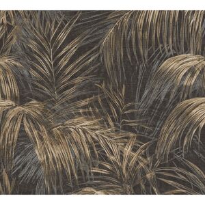 Vliestapete 'Michalsky 6' Palme schwarz 0,53 x 10,05 m