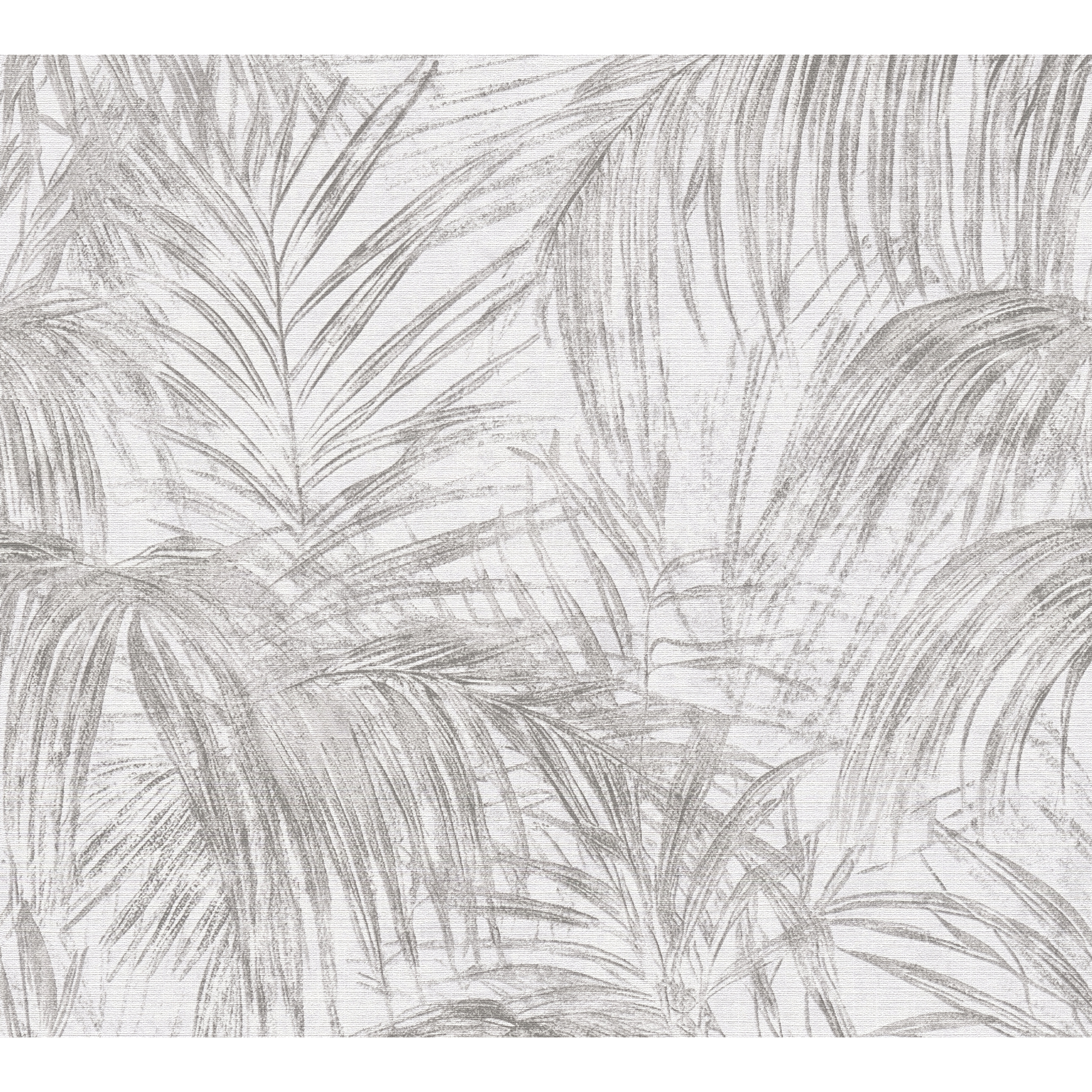 Vliestapete 'Michalsky 6' Palme grau 0,53 x 10,05 m