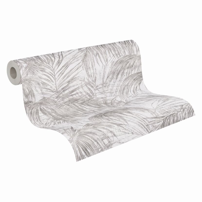 Vliestapete 'Michalsky 6' Palme grau 0,53 x 10,05 m