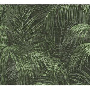 Vliestapete 'Michalsky 6' Palme dunkelgrün 0,53 x 10,05 m