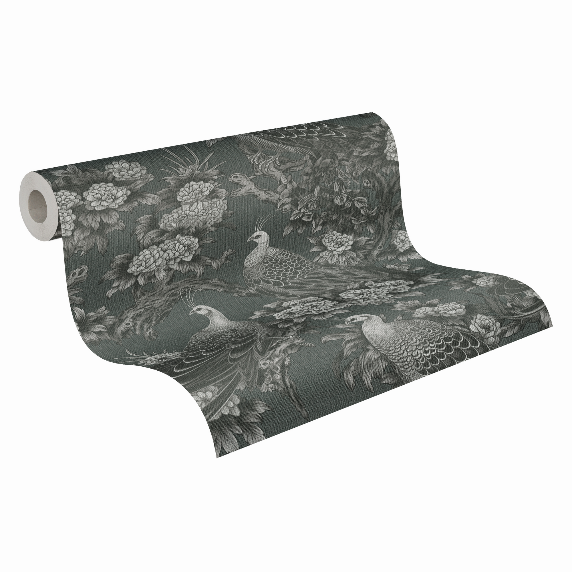 Vliestapete 'Michalsky 6' Pfau dunkelgrau 0,53 x 10,05 m