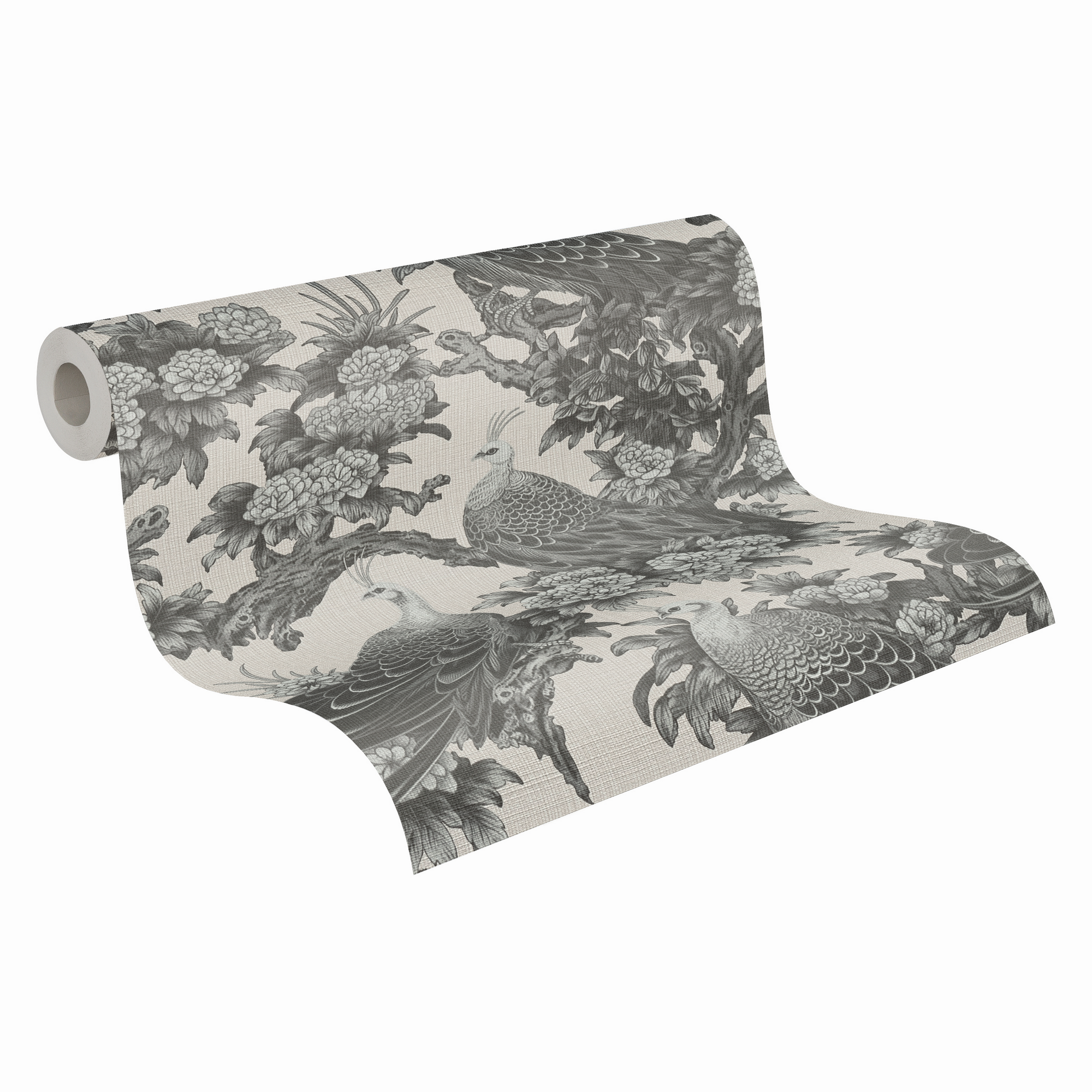 Vliestapete 'Michalsky 6' Pfau hellgrau 0,53 x 10,05 m