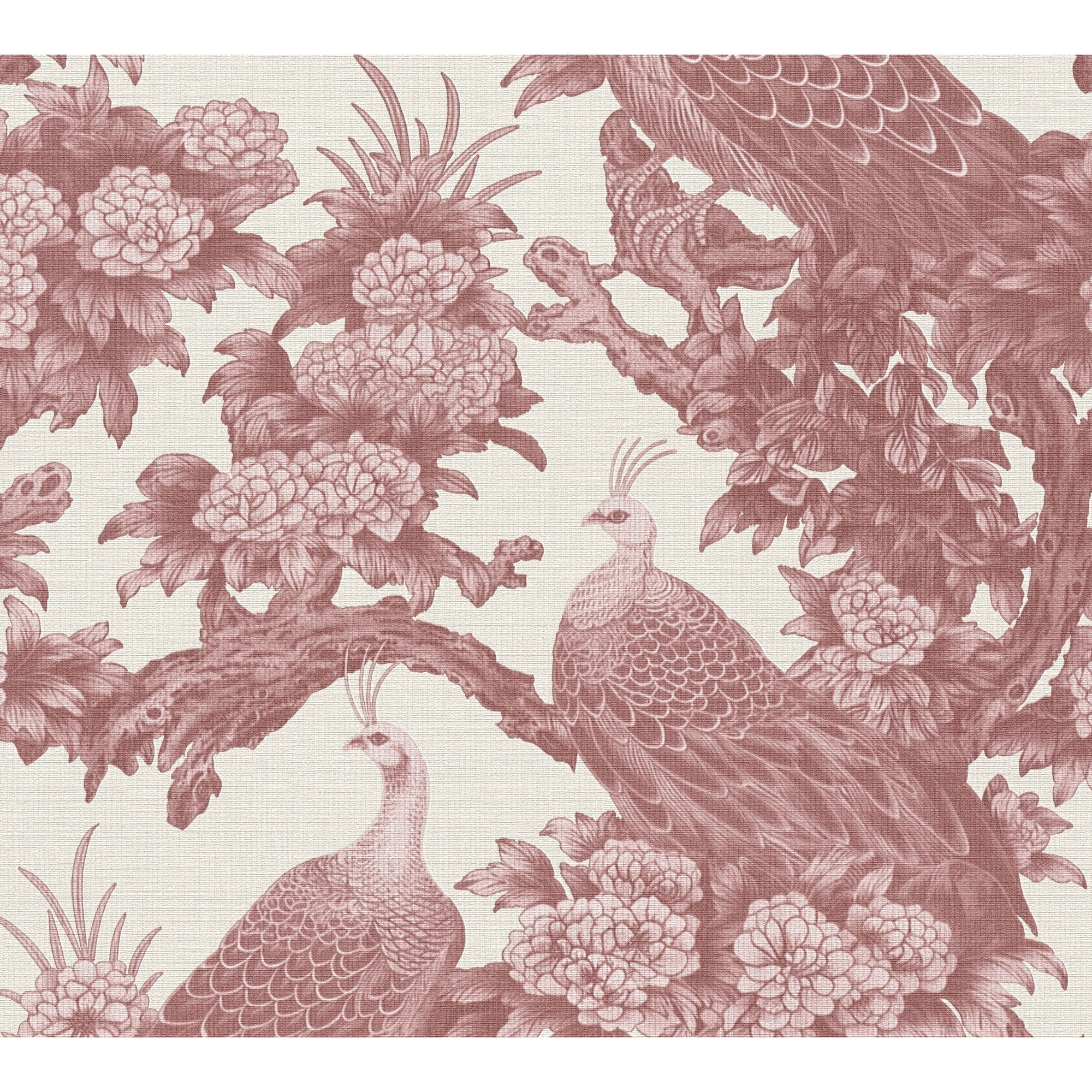 Vliestapete 'Michalsky 6' Pfau rot 0,53 x 10,05 m