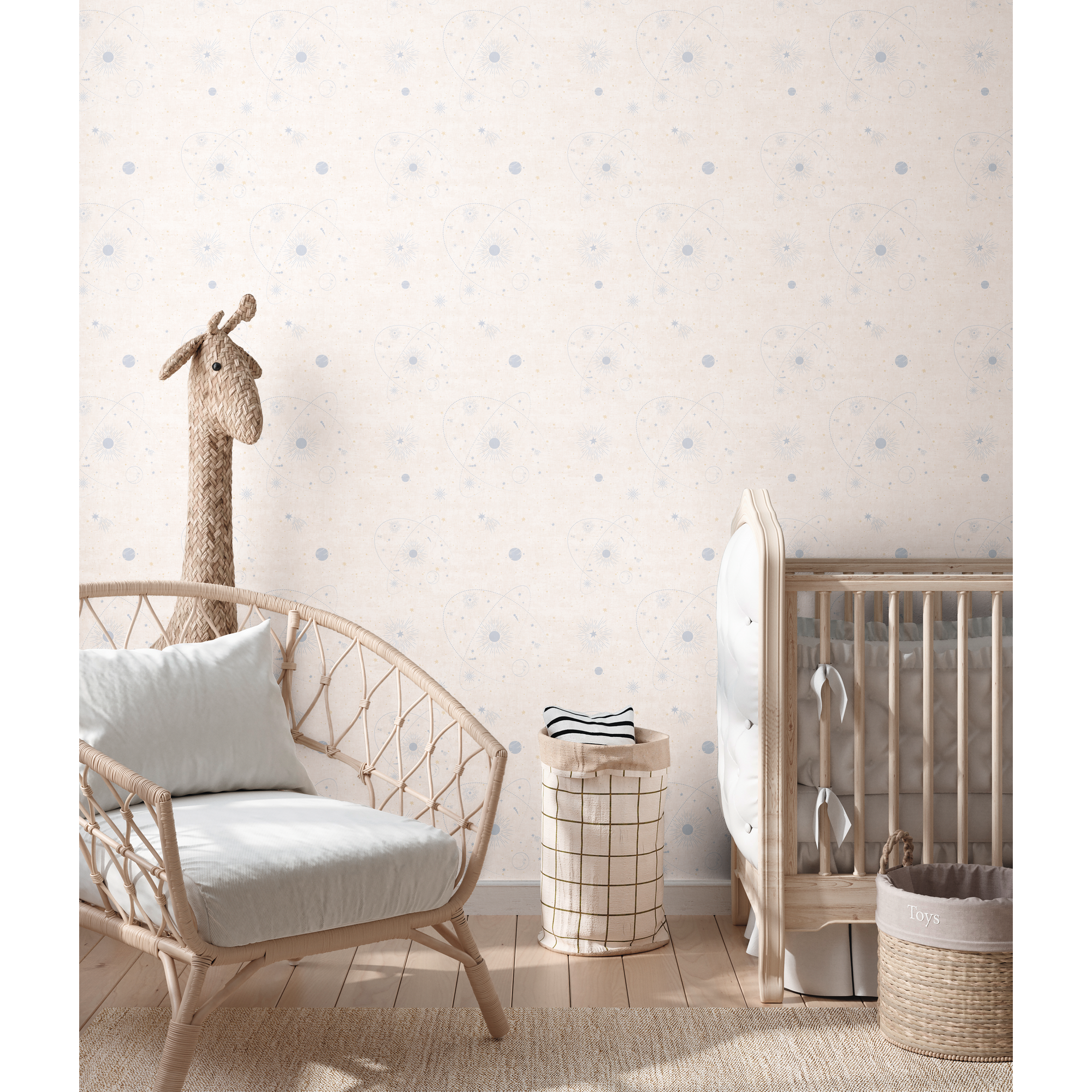 Vliestapete 'Lilly & Luis' Sterne beige 0,53 x 10,05 m