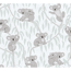 Vliestapete 'Lilly & Luis' Koalas grün 0,53 x 10,05 m