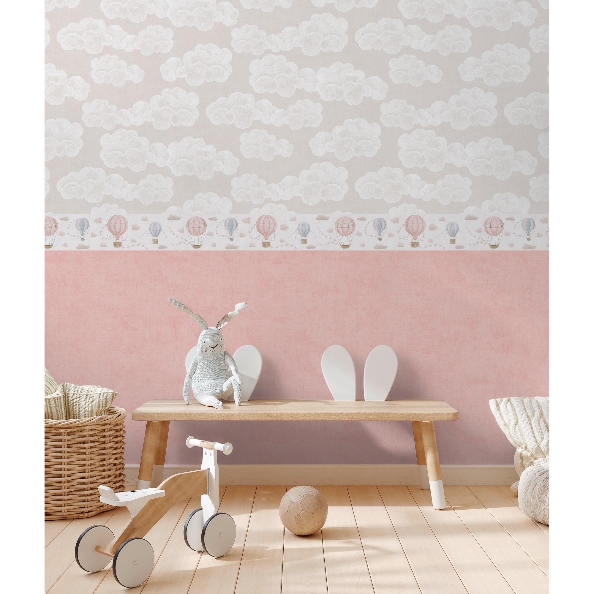 Bordüre 'Lilly & Luis' Ballons beige 0,13 x 5 m