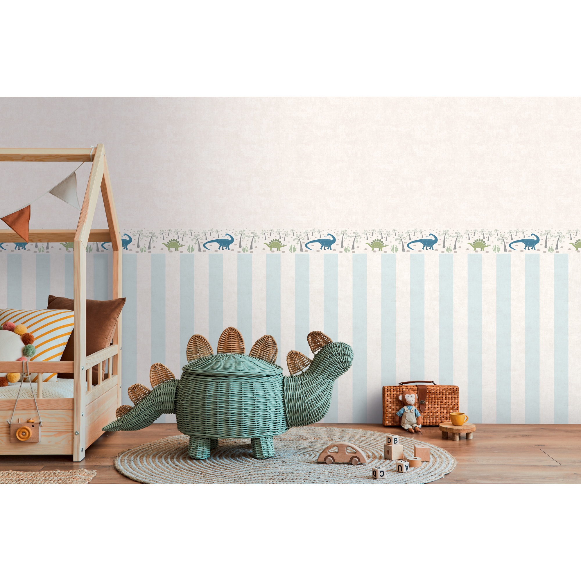 Bordüre 'Lilly & Luis' Dinos beige 0,13 x 5 m