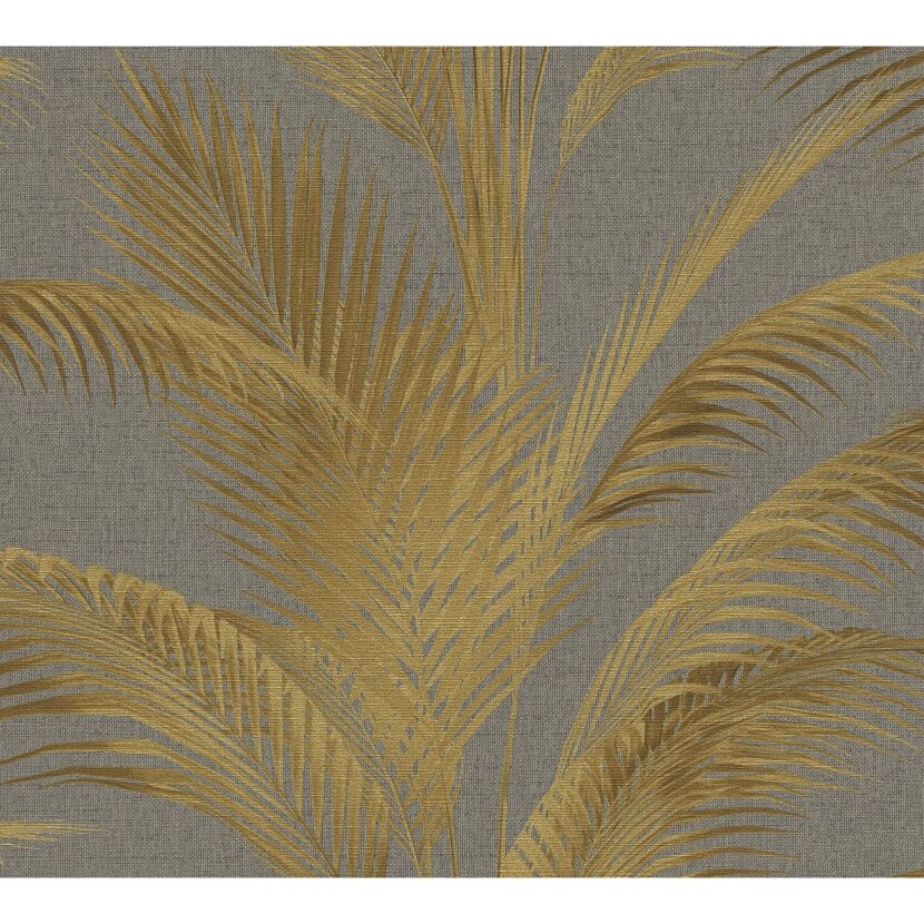 Vliestapete 'Michalsky 6' Palme grau 0,53 x 10,05 m