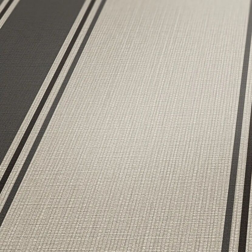 Vliestapete 'Michalsky 6' Streifen grau/beige 0,53 x 10,05 m