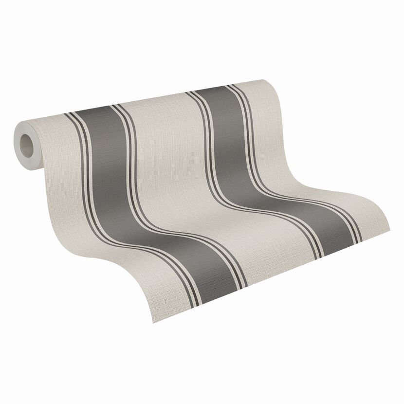 Vliestapete 'Michalsky 6' Streifen grau/beige 0,53 x 10,05 m