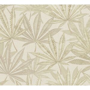 Vliestapete 'Michalsky 6' Blätter creme 0,53 x 10,05 m