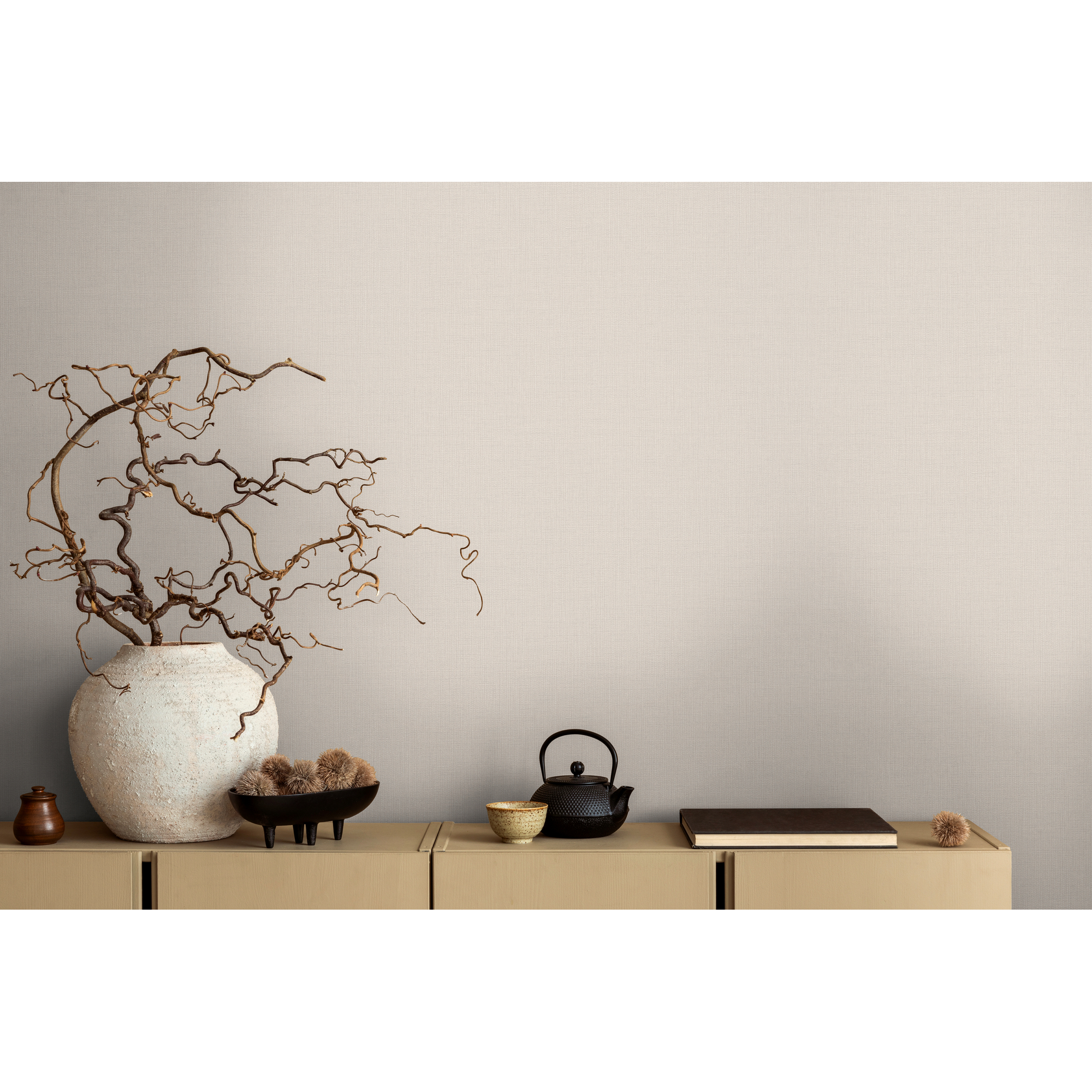 Vliestapete 'Michalsky 6' Gewebe creme 0,53 x 10,05 m