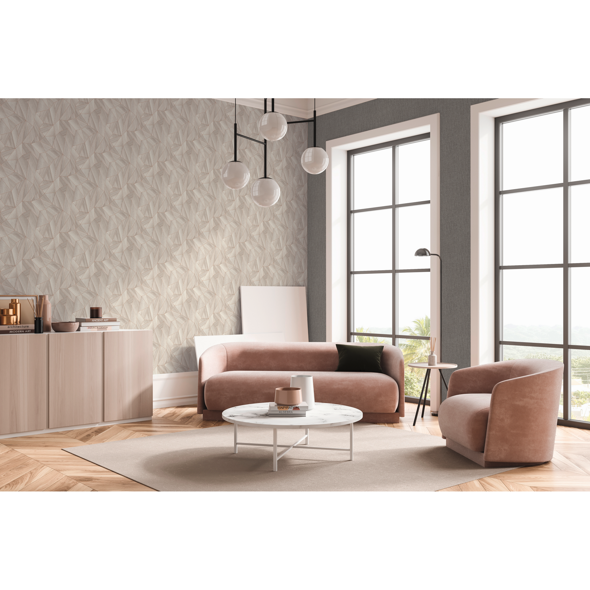 Vliestapete 'Daniel Hechter 7' Grafik creme 0,53 x 10,05 m