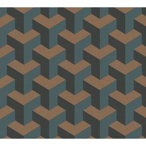 Vliestapete 'Daniel Hechter 7' 3D-Grafik blau 0,53 x 10,05 m