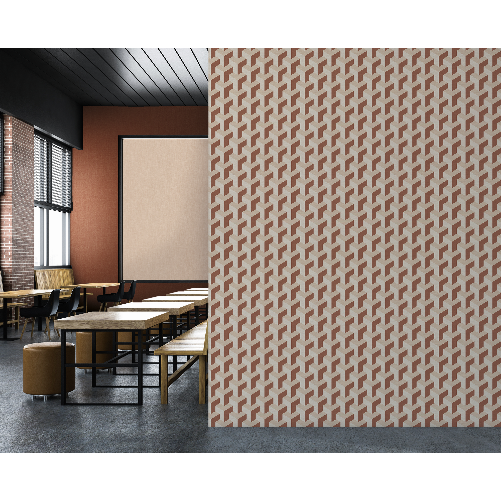 Vliestapete 'Daniel Hechter 7' 3D-Grafik rot 0,53 x 10,05 m