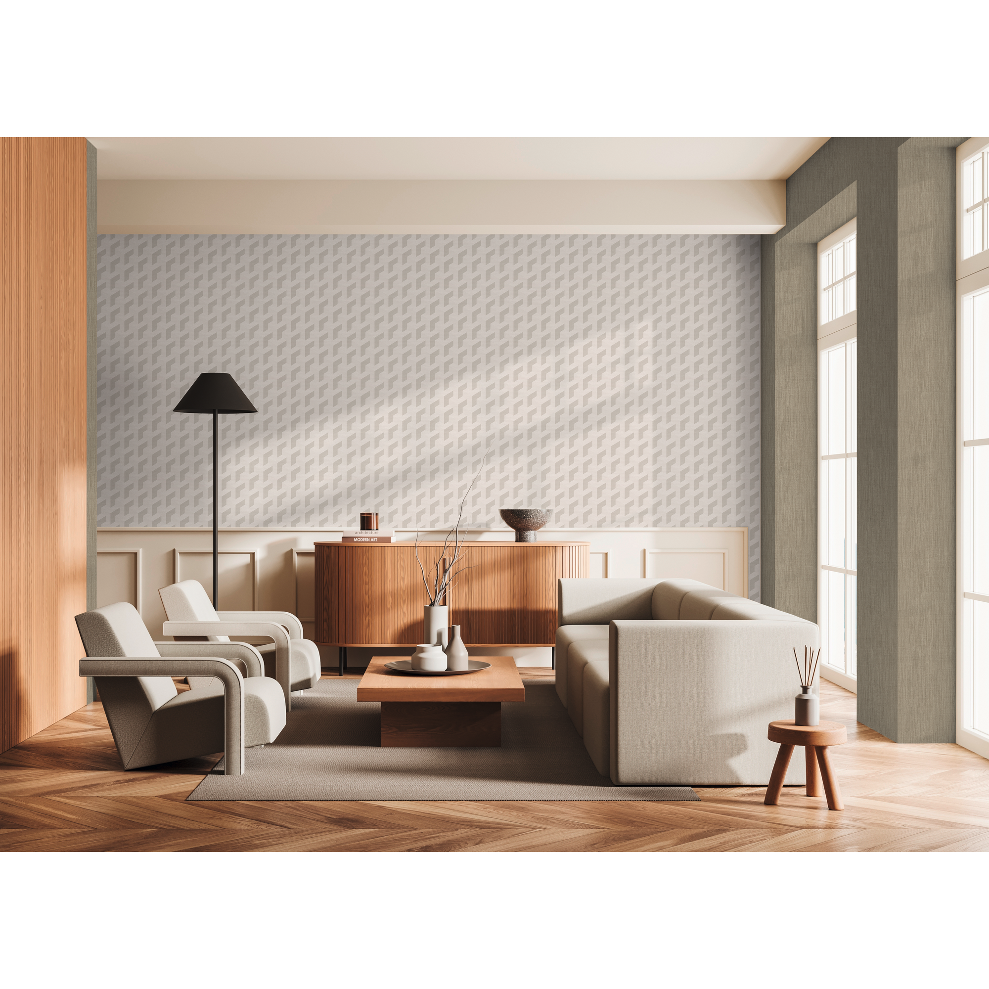 Vliestapete 'Daniel Hechter 7' 3D-Grafik grau 0,53 x 10,05 m