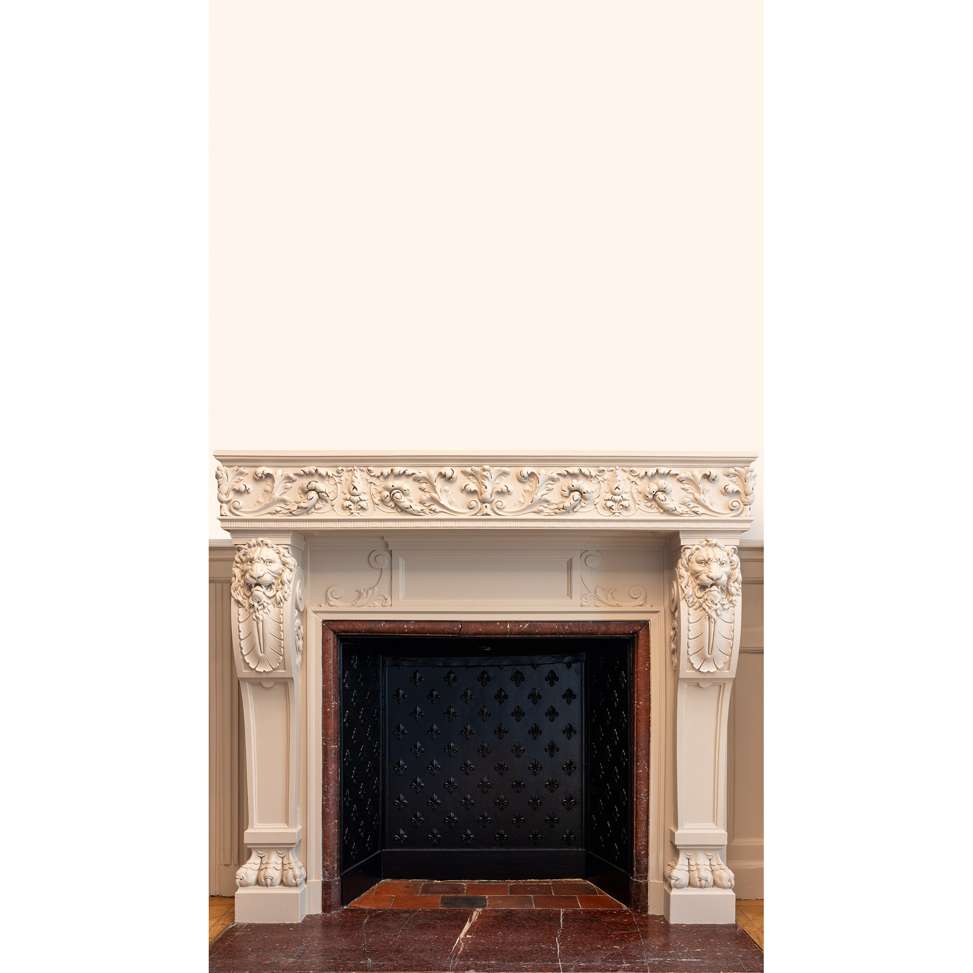 Vliestapete 'Daniel Hechter 7' Kamin beige 3-teilig 1,59 x 2,8 m
