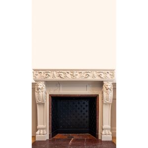 Vliestapete 'Daniel Hechter 7' Kamin beige 3-teilig 1,59 x 2,8 m
