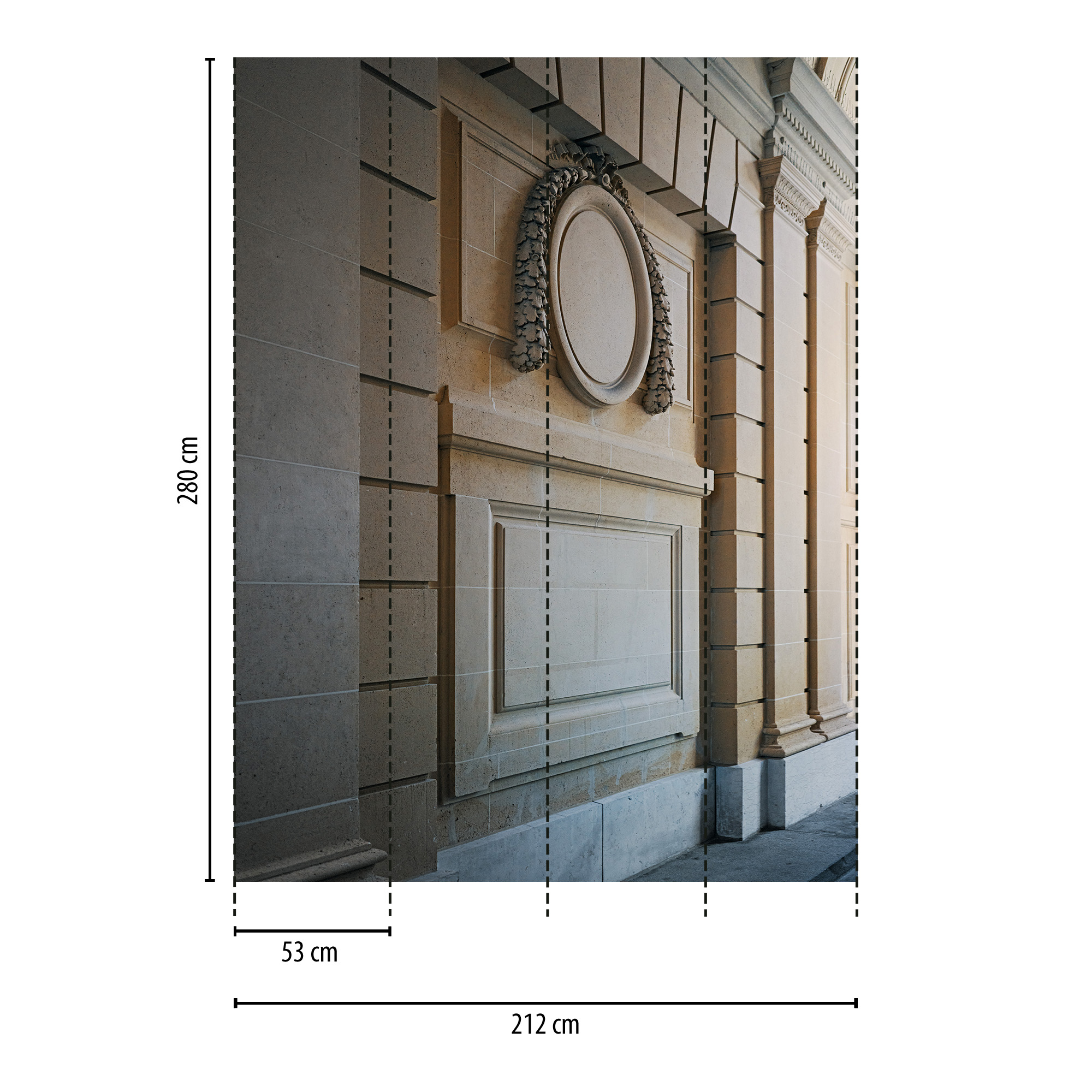 Vliestapete 'Daniel Hechter 7' Wand beige 3-teilig 2,12 x 2,8 m