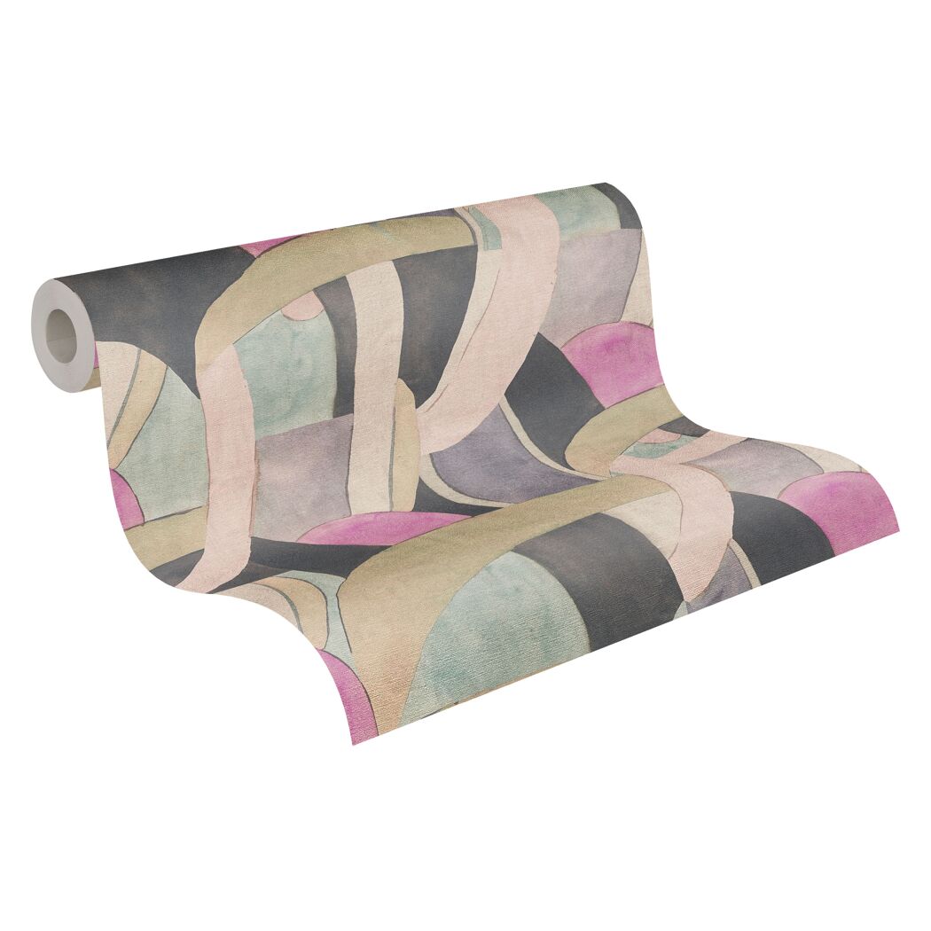 Vliestapete 'Anna d'Andrea' Retro pink 0,53 x 10,05 m
