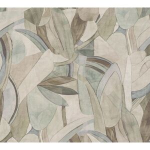 Vliestapete 'Anna d'Andrea' Blätter beige 0,53 x 10,05 m