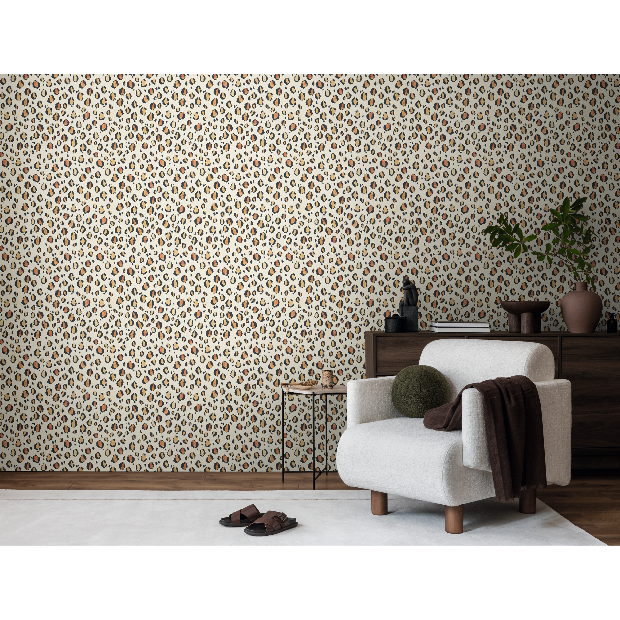 Vliestapete 'Anna d'Andrea' Leo beige 0,53 x 10,05 m