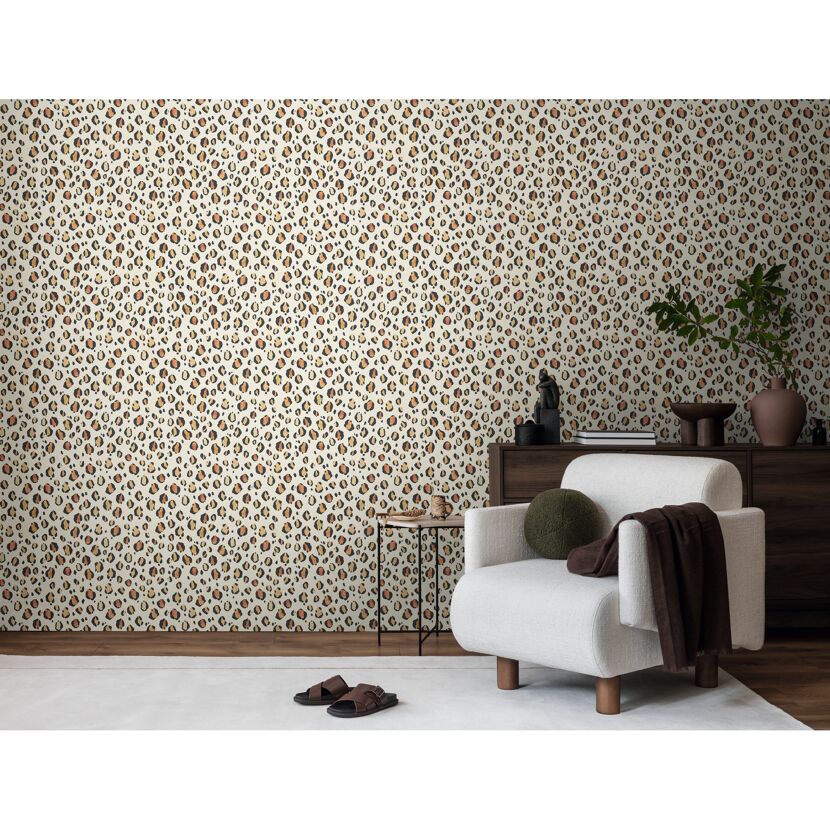 Vliestapete 'Anna d'Andrea' Leo beige 0,53 x 10,05 m