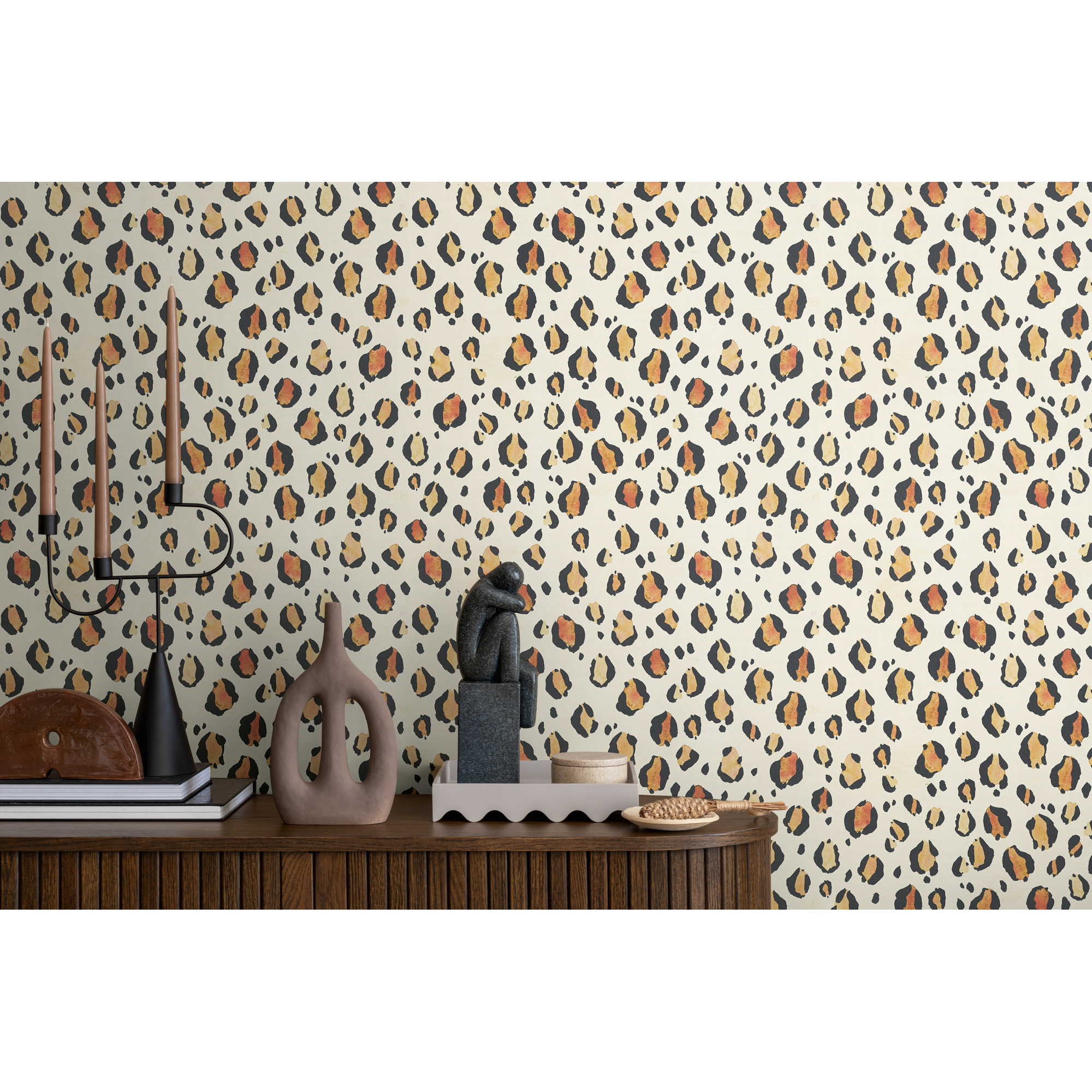 Vliestapete 'Anna d'Andrea' Leo beige 0,53 x 10,05 m